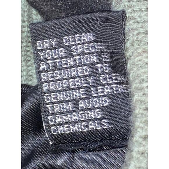 VTG 90s Saxony Leather Knit Sweater HipHop Coogi Style multicolor Texturized SzM - Picture 6 of 8